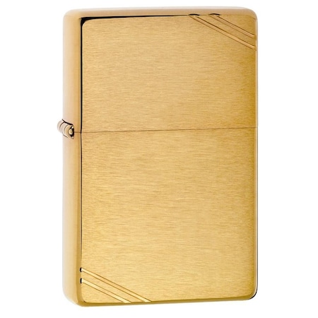 Zippo Vintage Brushed Brass with Slashes Pocket Lighter 240